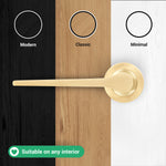 Tapera Satin Brass Lever on Rose Door Handles - Heavy Duty - FD30/60 Rated - tradefit - 6