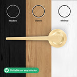 Tapera Satin Brass Lever on Rose Door Handle Kit - Medium Duty FD30/60 - 80mm Euro Sashlock and Thumbturn Cylinder - Keyed to Differ - tradefit - 7