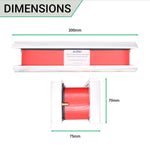 60 Minute Intumescent ABS Frame Telescopic Letterbox - Polished Silver 300mm - tradefit - 3