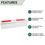 60 Minute Intumescent ABS Frame Telescopic Letterbox - Polished Silver 300mm - tradefit - 2