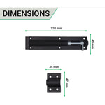 Tower Bolt - 215mm / 8 Inch - Black - tradefit - 3