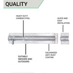Tower Bolt - 225 mm / 8 Inch - Galvanised - tradefit - 4