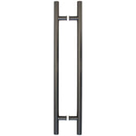 Guardsman Entrance Pull Handles - Back To Back Fix - 800 x 32mm 600mm c/c - Matt Black - tradefit - 3