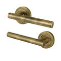 Olbia Antique Brass Lever on Rose Door Handles
