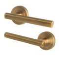 Olbia Antique Brass Lever on Rose Door Handles