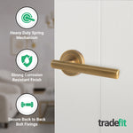 Olbia Antique Brass Lever on Rose Door Handles - tradefit - 3