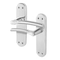 Bosa Duo Style Polished Chrome/Satin Nickel Lever on Backplates Door Handles - Latch