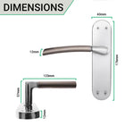 Bosa Duo Style Polished Chrome/Satin Nickel Lever on Backplate Door Handle - Latch - tradefit - 3