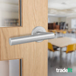 Vigo Lever on Rose Stainless Steel Door Handle Kit - Medium Duty - 64mm Latch - tradefit - 6