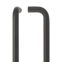 Bolt Fix Fire Rated Pull Handle - 19 x 425mm - Matt Black - tradefit