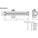 Universal Overhead Fire Door Closer Dual Handed Push or Pull Side – Power Size 2 - 4 - Silver - tradefit - 2