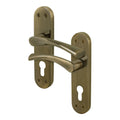 Nola Antique Brass Lever Lock Door Handles - Euro