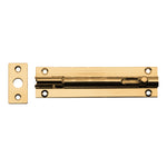 Necked Barrel Bolt - 100mm - Polished Brass - tradefit - 1