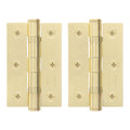 Satin Brass Fire Door Hinges - 3 Inch/76mm - Grade 7 Steel Ball Bearing - Pair