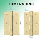 Martil Satin Brass Mortice Door Knob Kit - 80mm Sashlock - tradefit - 2