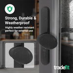 Black UPVC Lever Pad Door Handles - 68mm PZ Centres - 215mm Fixing Centres - 245 x 32mm - tradefit - 5