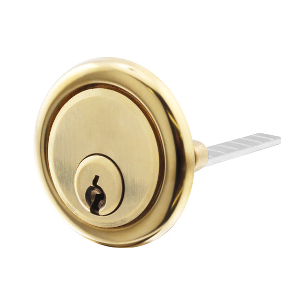 5 Pin Universal Rim Cylinder - Keyed to Differ - Polished Brass - tradefit - Featured Image