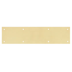Kick Plate 1.2mm Polished Brass - Un - Lacquered - 838x150mm - tradefit