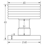 Tangier Matt Black Mortice Door Knob Kit - 76mm Latch - tradefit - 3