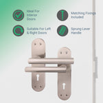 Olbia Satin Nickel Door Handle Pack - 80mm Sashlock - tradefit - 2