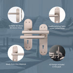 Olbia Satin Nickel Lock Door Handles - Keyhole - tradefit - 4