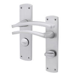 Euroda - Plus Satin Chrome Lever Fire Door Handles - Bathroom - FD30/60 - tradefit