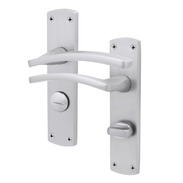 Euroda - Plus Satin Chrome Lever Fire Door Handles - Bathroom - FD30/60 - tradefit - Featured Image