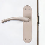 Nola Satin Nickel Door Handle Pack - 76mm Latch - tradefit - 5