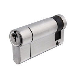 5 Pin 50mm [35+5+10mm] Euro Single Cylinder - Keyed to Differ - Satin Chrome - tradefit