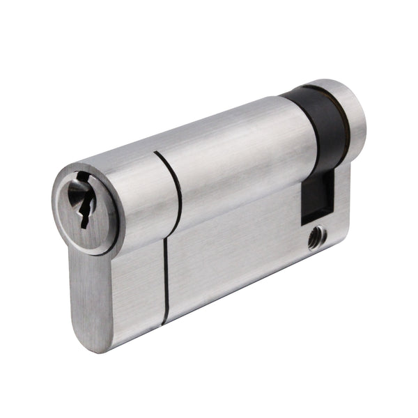 5 Pin 50mm [35+5+10mm] Euro Single Cylinder - Keyed to Differ - Satin Chrome - tradefit - Featured Image