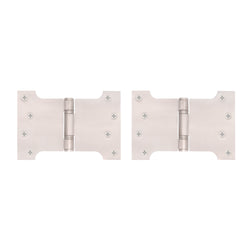 Parliament Projection Fire Door Hinges 4" Grade 13 Stainless Steel - 102x102x152x3mm - Satin - Pair - Including Screws - tradefit