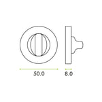 Euroda - Plus 50mm Turn & Release on Round Rose - Black - FD30/60 - tradefit - 2