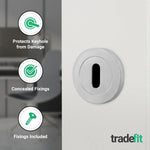 Olbia Chrome Round Keyhole Escutcheons - 54mm - Polished Chrome - Pair - tradefit - 3