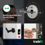 Santana Antique Brass Lever on Rose Door Handle Kit - Medium Duty FD30/60 - 76mm Latch - tradefit - 3