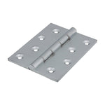 Solid Brass Double Stainless Steel Washer Hinge - 102 x 75mm - Satin Chrome - tradefit - 1
