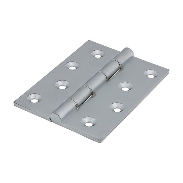 Solid Brass Double Stainless Steel Washer Hinge - 102 x 75mm - Satin Chrome - tradefit - Featured Image