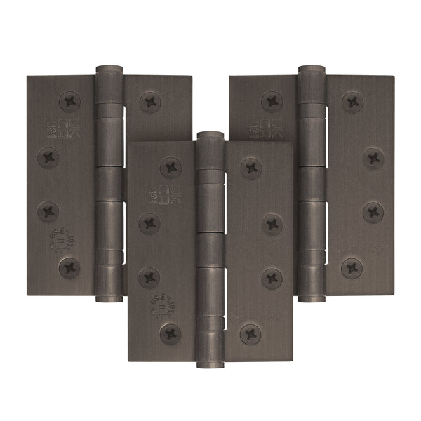 Bronze Fire Door Hinges – 4 Inch/102mm – Grade 11 Steel Ball Bearing – Pack of 3 Hinges - tradefit - Featured Image