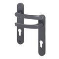 Anthracite Grey UPVC Door Handles - 92mm PZ Centres - 122mm Fixing Centres - 240 x 32mm
