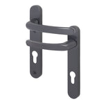 Anthracite Grey UPVC Door Handles - 92mm PZ Centres - 122mm Fixing Centres - 240 x 32mm - tradefit - 1