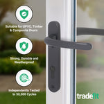 Anthracite Grey UPVC Door Handles - 92mm PZ Centres - 122mm Fixing Centres - 240 x 32mm - tradefit - 3