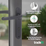 Anthracite Grey UPVC Door Handles - 92mm PZ Centres - 122mm Fixing Centres - 240 x 32mm - tradefit - 4