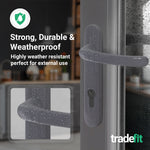 Anthracite Grey UPVC Door Handles - 92mm PZ Centres - 122mm Fixing Centres - 240 x 32mm - tradefit - 5