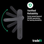 Anthracite Grey UPVC Door Handles - 92mm PZ Centres - 122mm Fixing Centres - 240 x 32mm - tradefit - 7