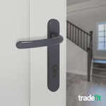 Anthracite Grey UPVC Door Handles - 92mm PZ Centres - 122mm Fixing Centres - 240 x 32mm - tradefit - 6