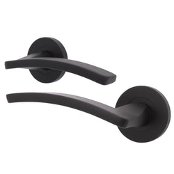 Euroda - Plus Fire Door Handle on Rose - Black - FD30/60 - tradefit