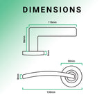 Euroda - Plus Satin Chrome Lever on Rose Fire Door Handle Pack - Euro Lock & Cylinder - FD30/60 - tradefit - 4