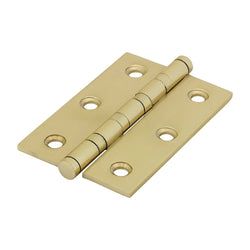 Solid Brass Performance Ball Race Hinge - 76 x 50mm - Polished Brass - tradefit