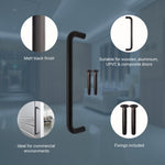 Bolt Fix Pull Handle - 300mm x 19mm - Matt Black - tradefit - 3