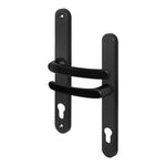 Black UPVC Door Handles - 92mm PZ Centres - 240mm Fixing Centres - 270 x 32mm - tradefit - 1