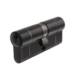 5 Pin 35/35mm 70mm [30+30+10mm] Euro Double Cylinder - Keyed to Differ - Matt Black - tradefit - 1